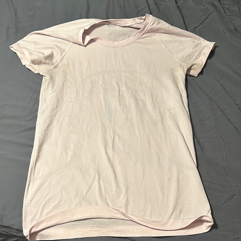 Lululemon Athletica Light Pink Short Sleeve Tee